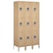 Salsbury Industries Wardrobe Locker, 45" W, 15" D, 78" H, (3) Wide, (9) Openings, Tan 53365TN-U - alternate 1
